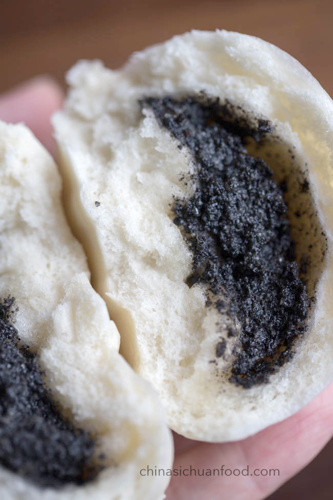 amazing black sesame buns|chinasichuanfood.com