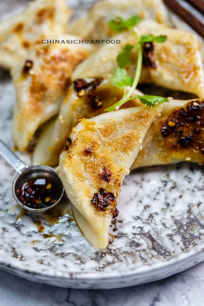 Chinese beef dumplings with celery