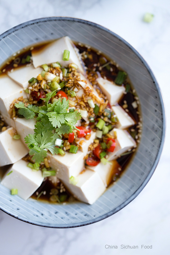 Chinese cold tofu salad