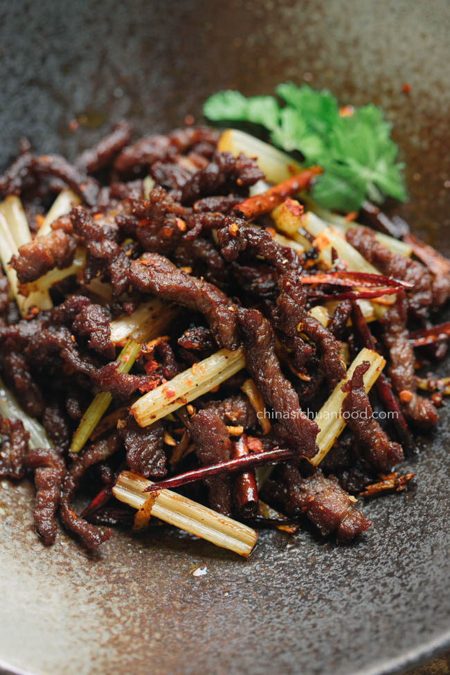 Szechuan dry-fried beef|chinasichuanfood.com