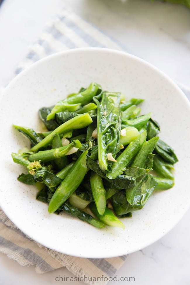 Chinese broccoli with garlic