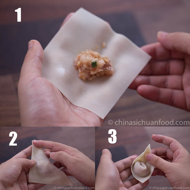 How to wrap wonton method 2