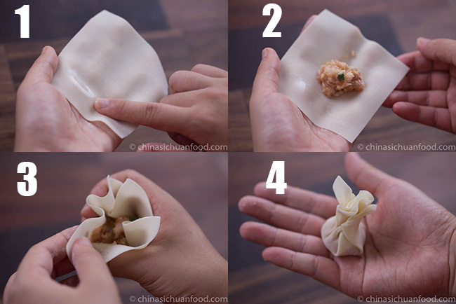 how to wrap wonton method4