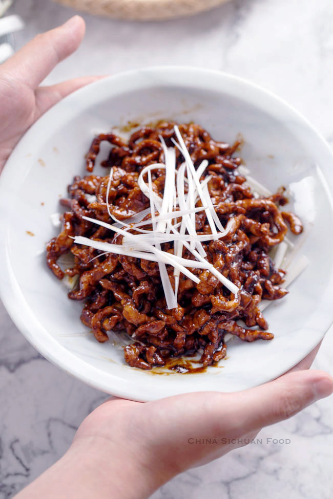 Peking style shredded pork stir fry