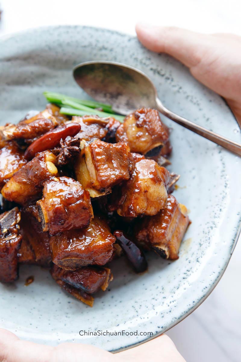 Red braised pork ribs|chinasichuanfood.com