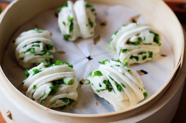 Steamed scallion buns steps