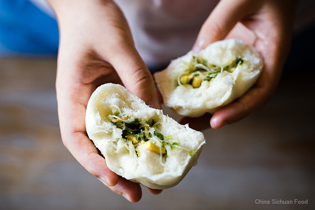 vegetarian steamed buns