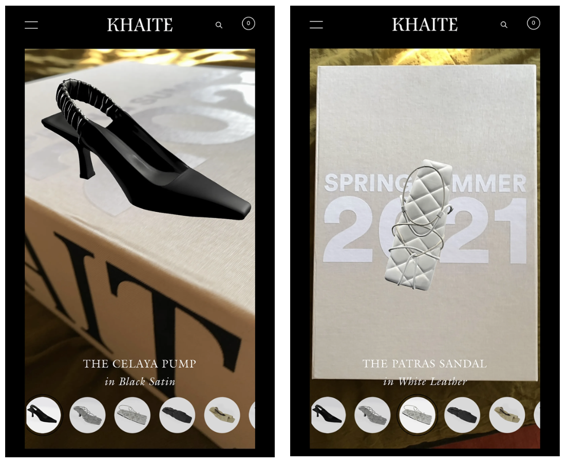 Khaite AR app for Spring 21 collection