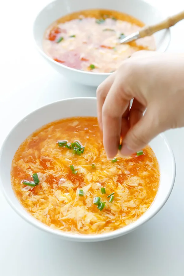 Tomato Egg Drop Soup-The Best Ever