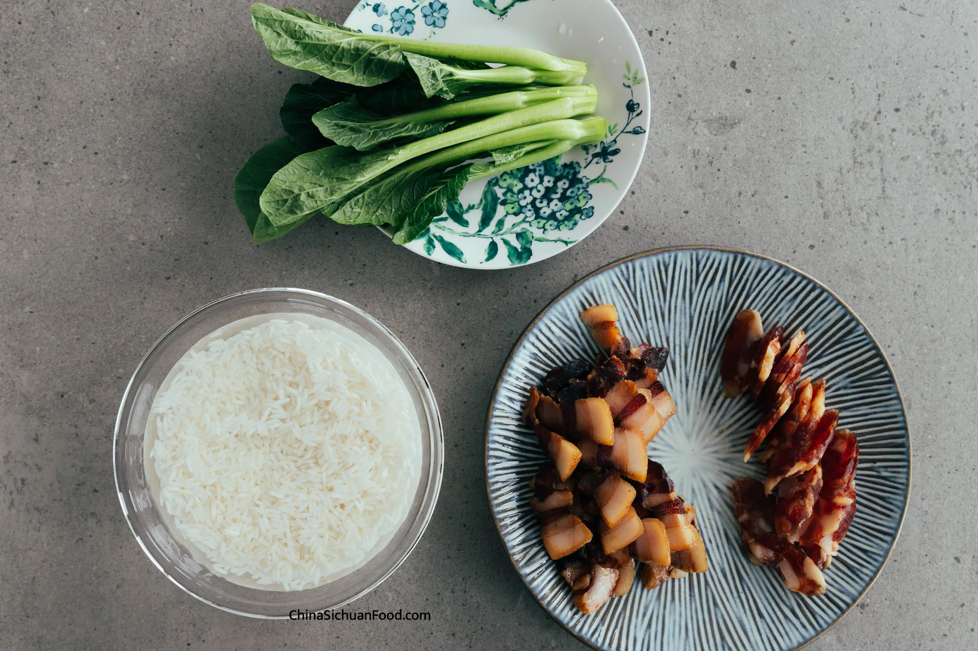 Ingredients for clay pot rice|chinasichuanfood.com