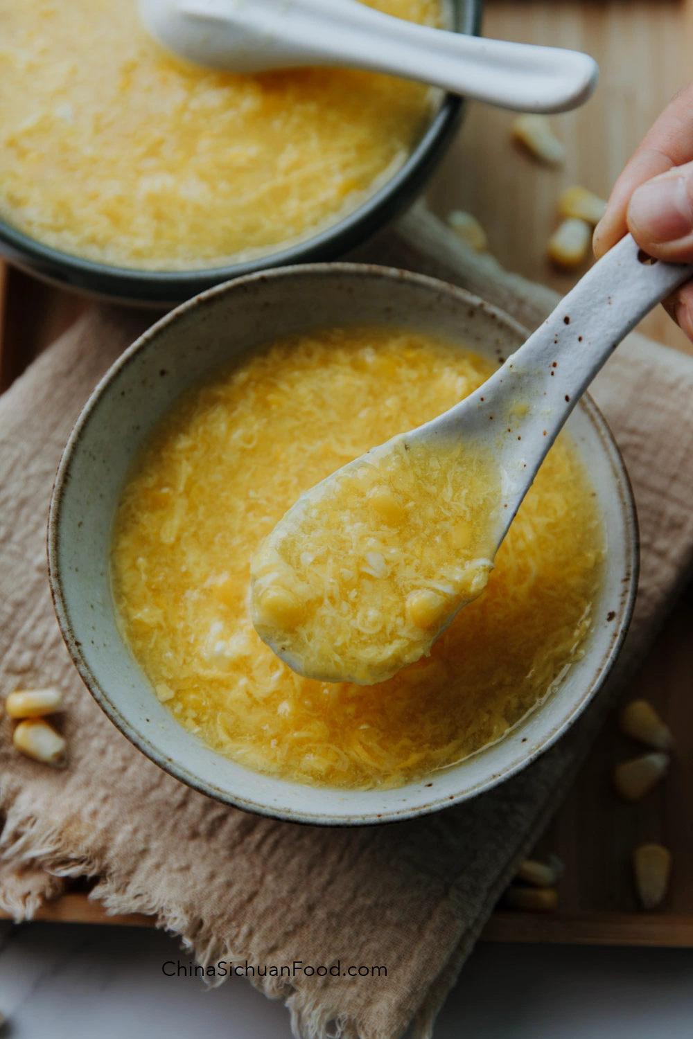 corn egg drop soup|chinasichuanfood.com