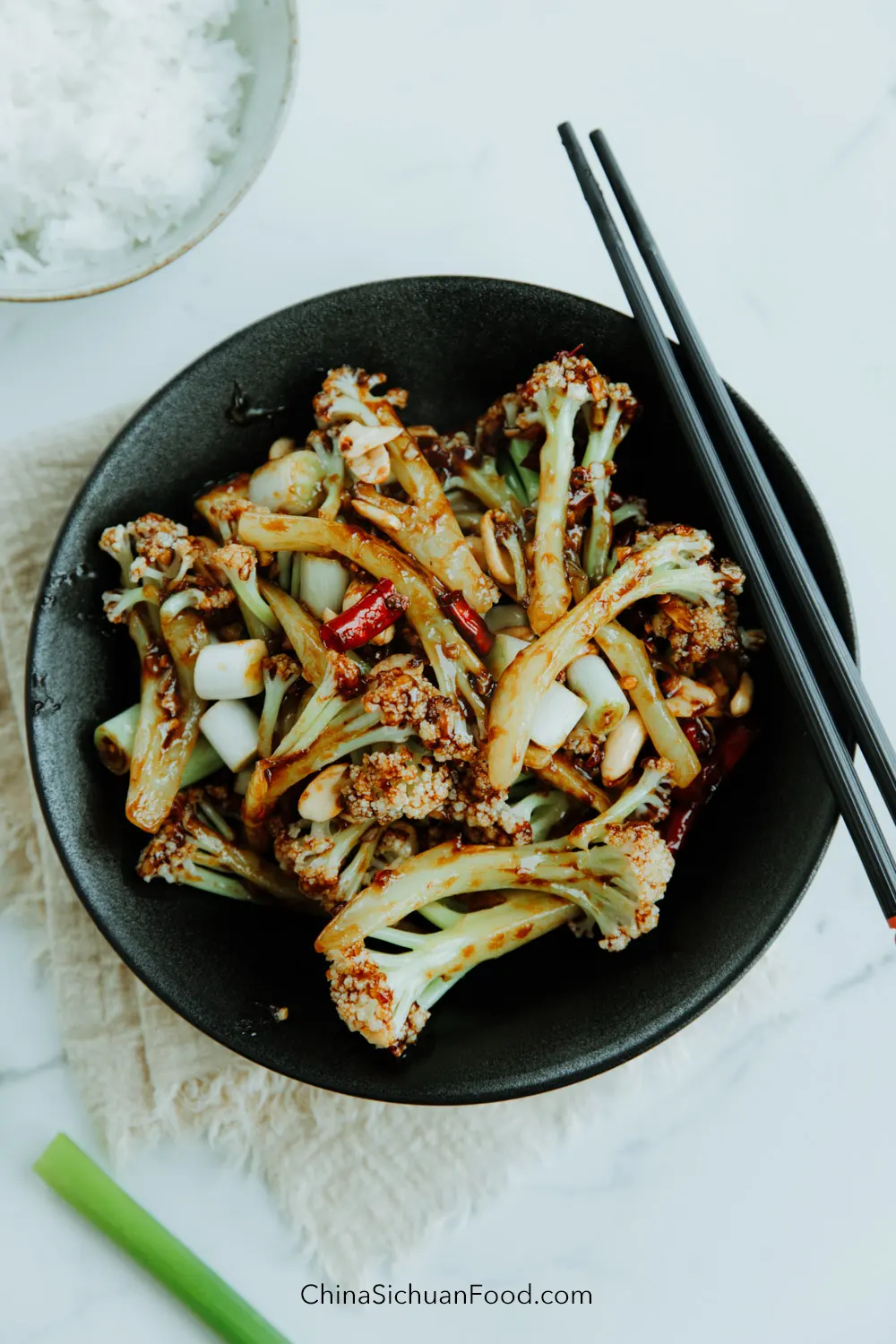 kung pao cauliflower |chinasichuanfood.com