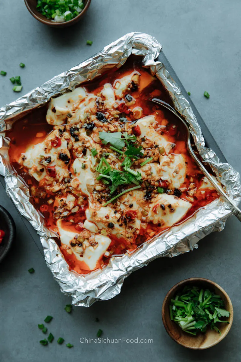 Tofu with chili sauce |chinasichuanfood.com