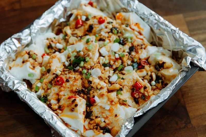 Tofu with chili sauce |chinasichuanfood.com