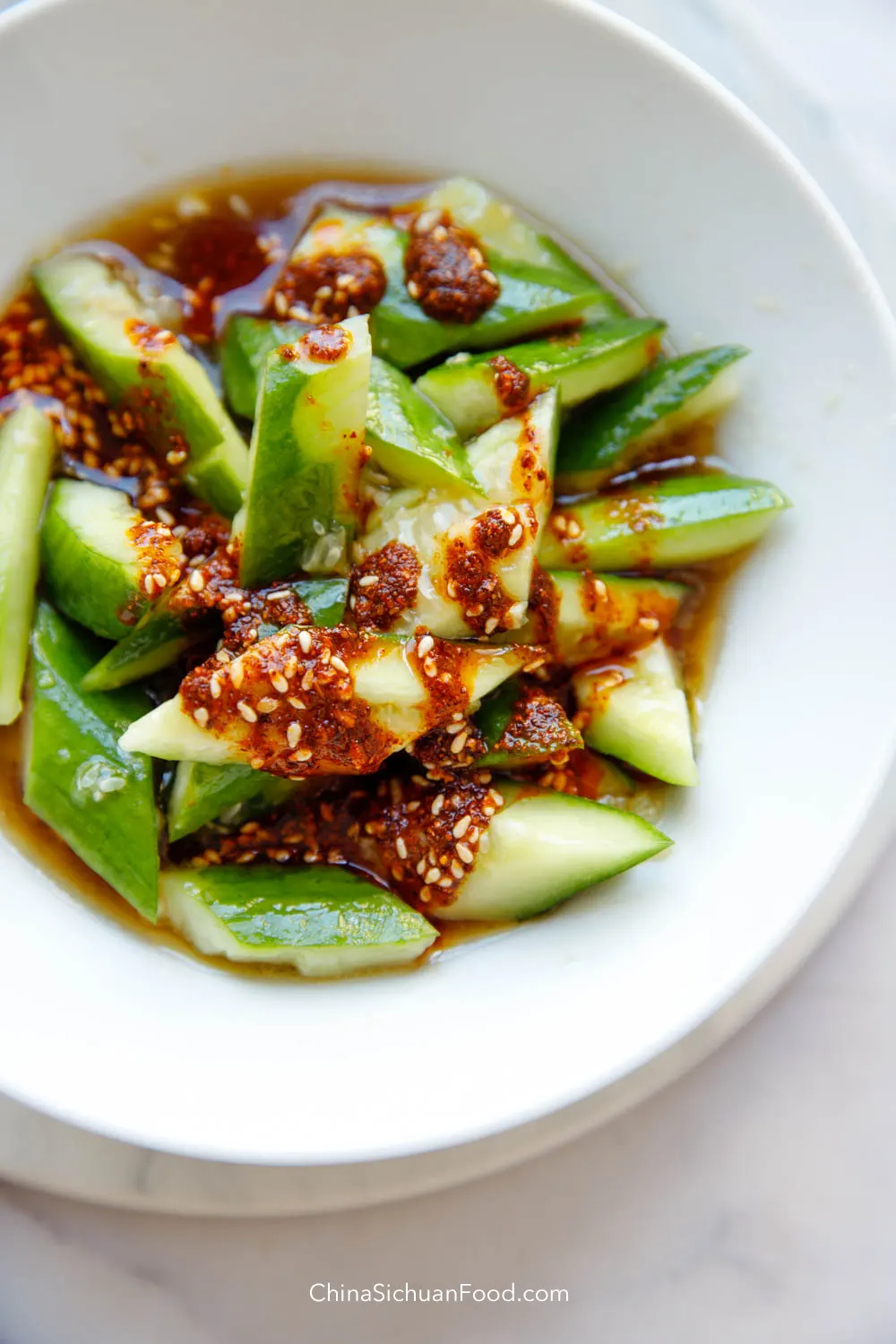 Chinese cucumber salad|chinasichuanfood.com