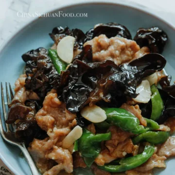 wood ear and pork stir fry|chinasichuanfood.com